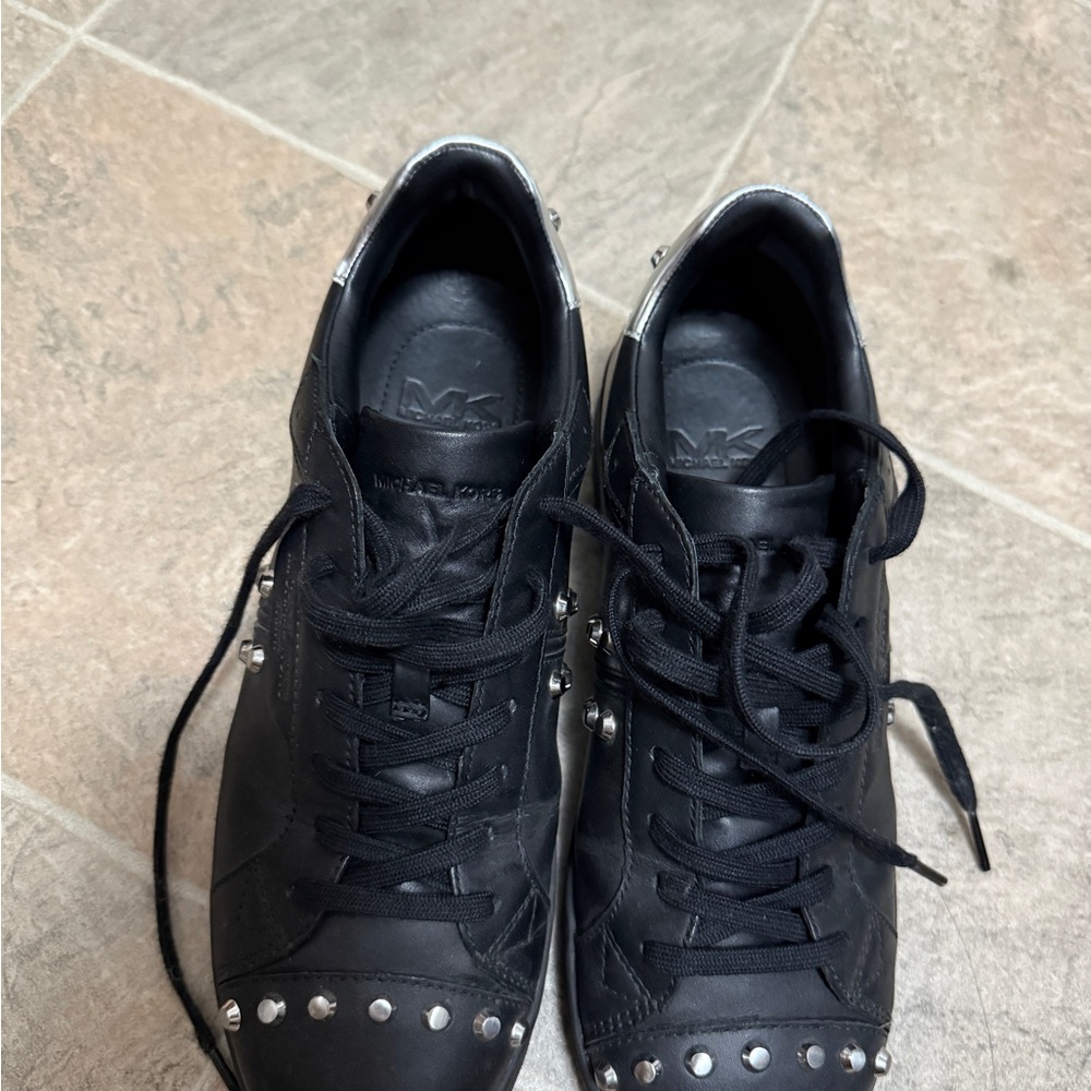 Michael Kors Black Studded Sneakers
